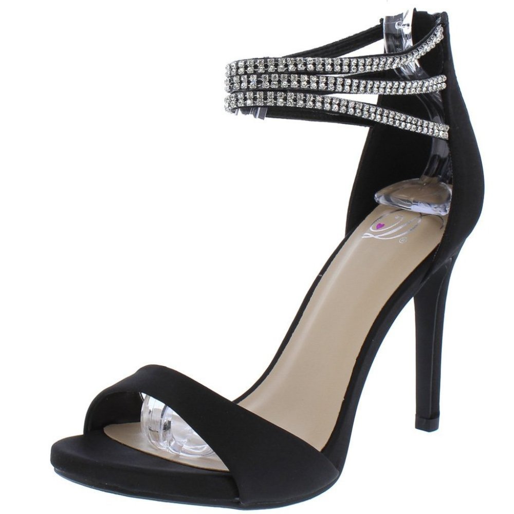Black Sparkly Sandals
